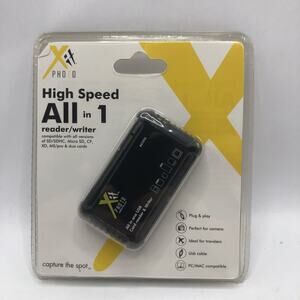 xIt Photo High Speed All in 1 Card Reader Writer XTALLCR1 USB SD XD MS CF SDCH
